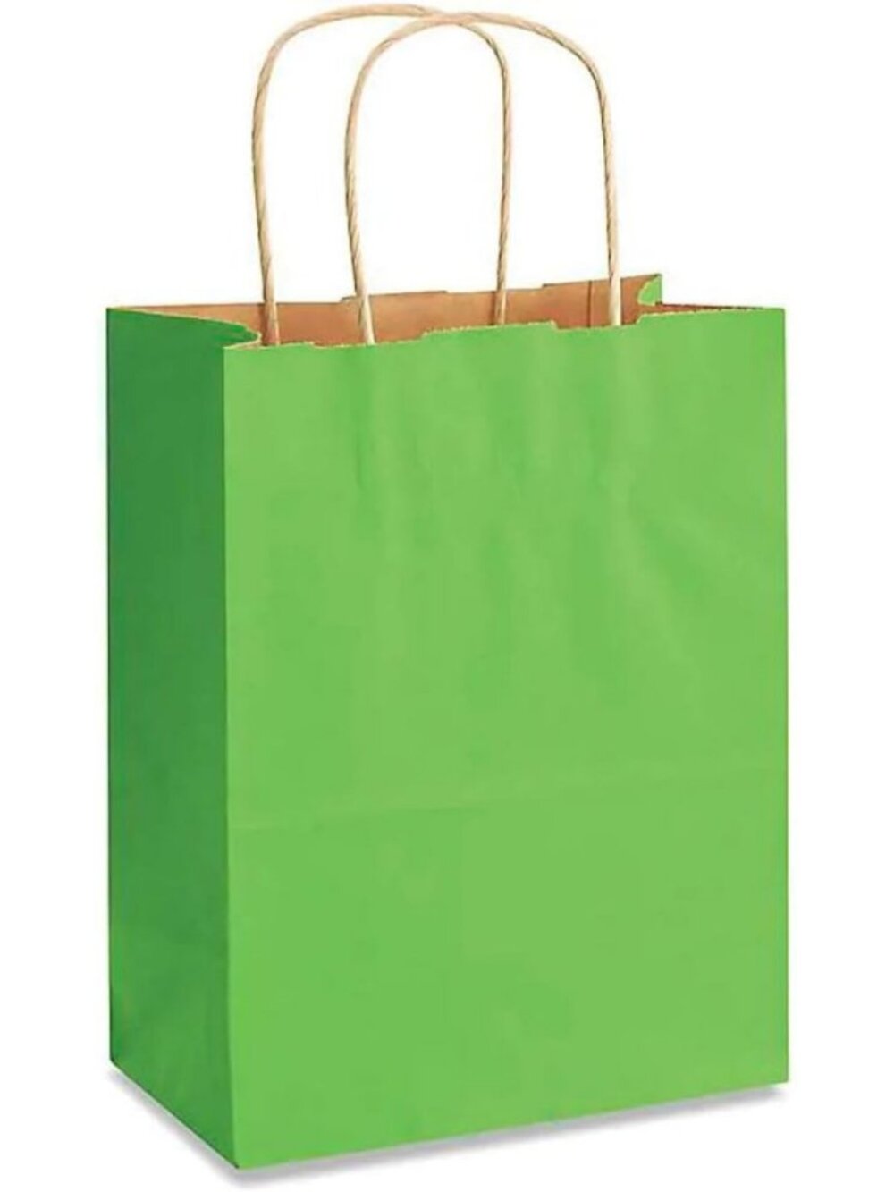 Eco-Friendly Kraft Shopping Bags - 50 Pack, Strong Recyclable Paper, Small